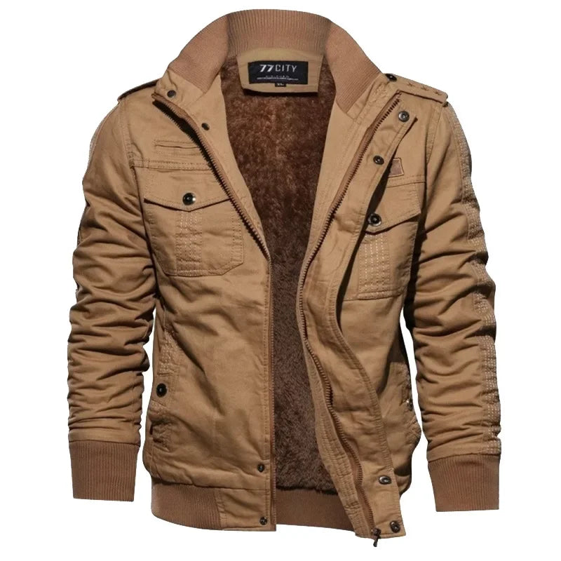 Prepárate para el Invierno con Estilo Militar! Chaquetas de Invierno Casual Diseño Armada Estadounidense para Hombre